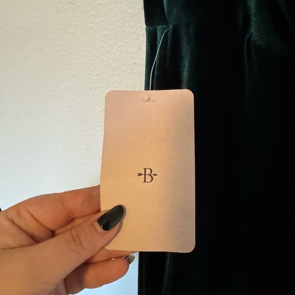 NEW Jenny Yoo Anthropologie Ellis Gown Open Back Velvet Emerald Size 24 Plus NWT - Picture 8 of 9